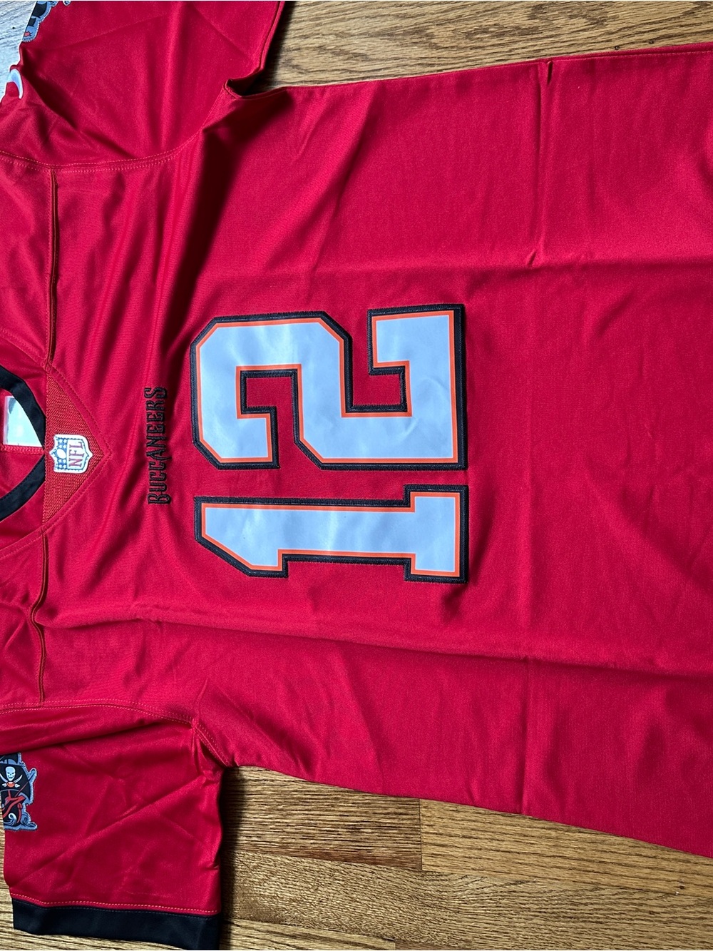 NFL Tampa Bay Buccaneers Red Jersey with White Number 12